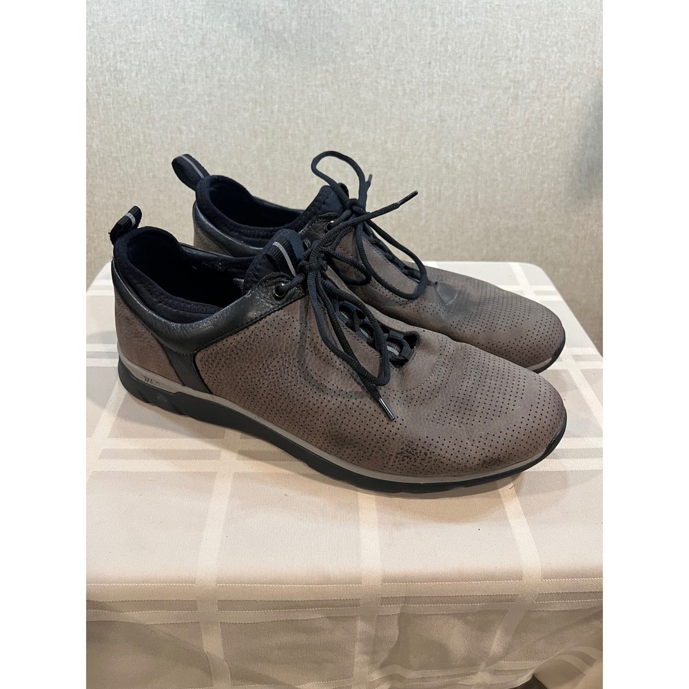 Johnston & Murphy XC4 Prentiss Gray Leather Sneakers Mens 13 M 25-4069